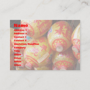 Lucky Chinese Paper Lanterns Business Card