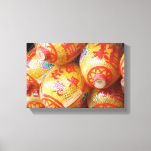 Lucky Chinese Paper Lanterns Canvas Print