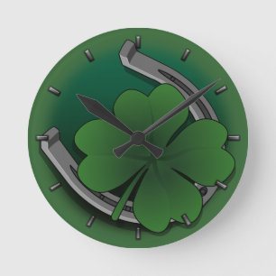 Lucky Clock St. Patrick's Lucky Charm Wall Clock