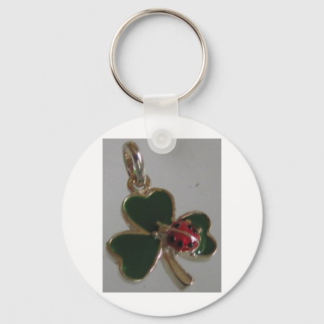 lucky clover and ladybird keychain (Front)