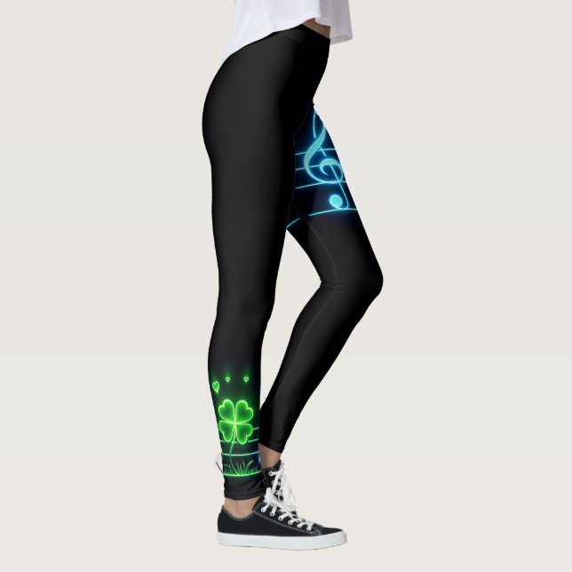  Lucky Clover and Music Notes Leggings (Right)