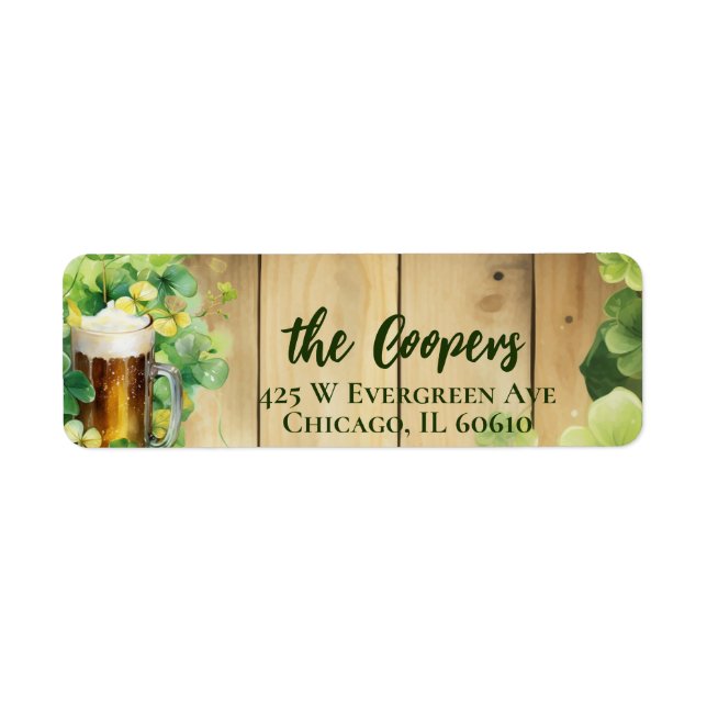 Lucky Clover | Bière | Adresse de retour (Devant)