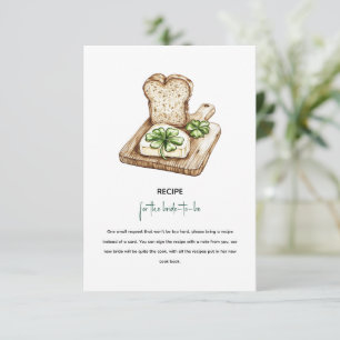 Lucky Clover Bread Recipe for Bride Enclosure Card