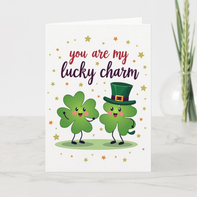 Lucky Clover Charm Card (Front)