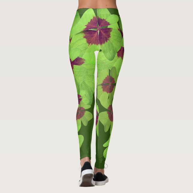 Lucky clover--compression leggings (Back)
