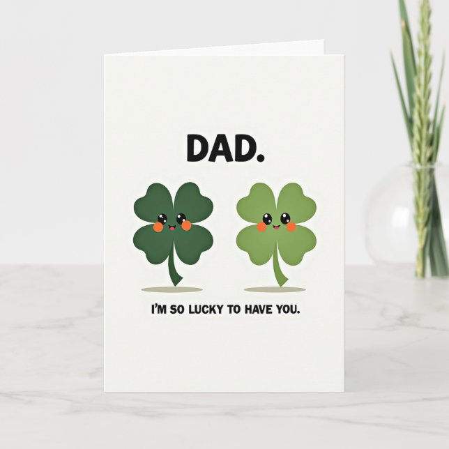 Lucky Clover Dad Card (Front)