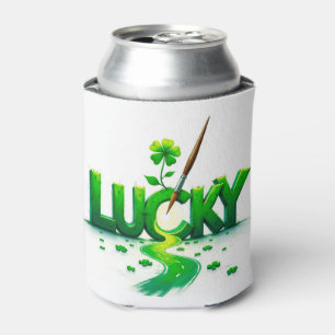 Lucky Clover Design for St. Patrick's Day Can Cooler