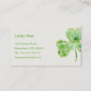 Lucky Clover   Floral Business Card