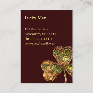 Lucky Clover   Floral Business Card