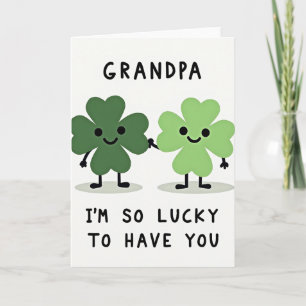 Lucky Clover Grandpa Card