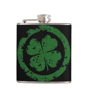 Lucky Clover Hip Flask