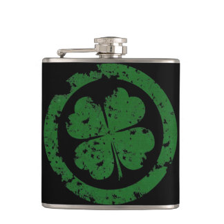 Lucky Clover Hip Flask
