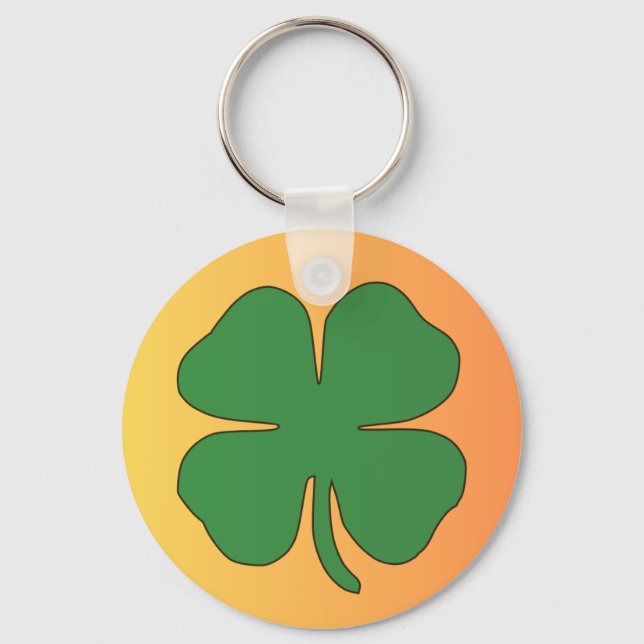  Lucky Clover Leaf Keychain for Good Fortune (Front)
