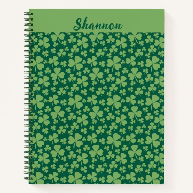 Lucky Clover Motif Carnet spiral (Devant)