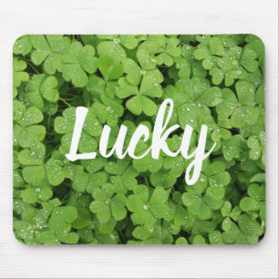 Lucky clover nature mousepad