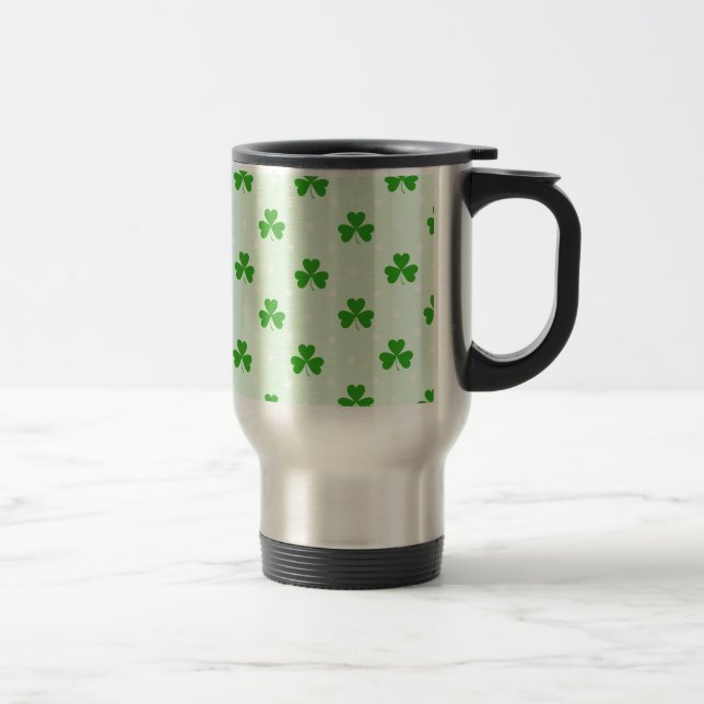 Lucky clover pattern travel mug (Right)