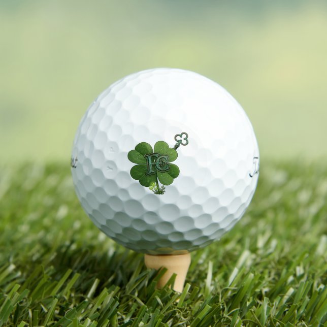 Lucky Clover Personalized Titleist Pro V1 Golf Balls (Insitu Tee)