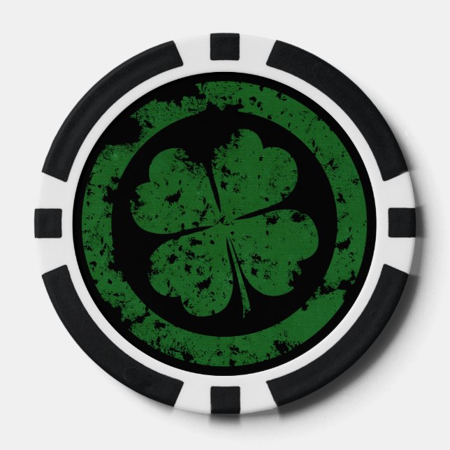 Lucky Clover Poker Chips (Front)