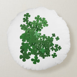Lucky clover round pillow