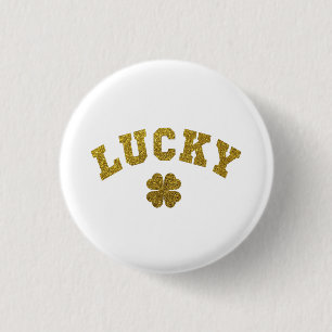 Lucky Clover Saint Patricks 1 Inch Round Button