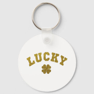 Lucky Clover Saint Patricks Keychain