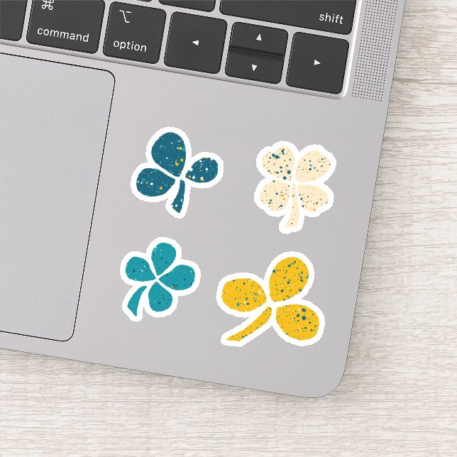 Lucky Clover Shamrock St. Patrick`s Day Sticker (Detail)