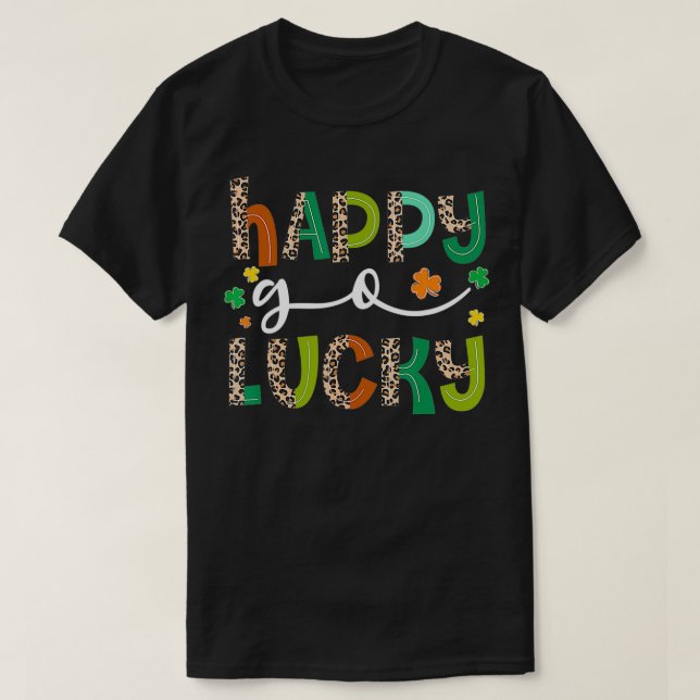 Lucky Clover Shamrock  T-Shirt (Design Front)