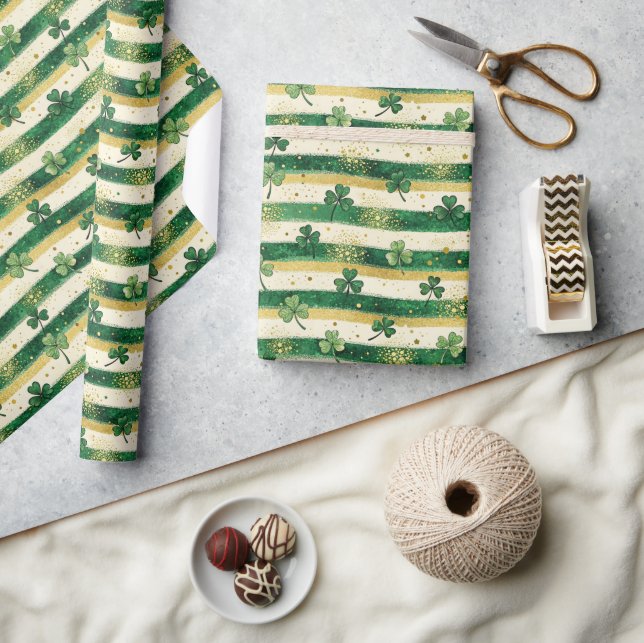 Lucky Clover St. Patrick’s Day Wrapping Paper (Crafts)