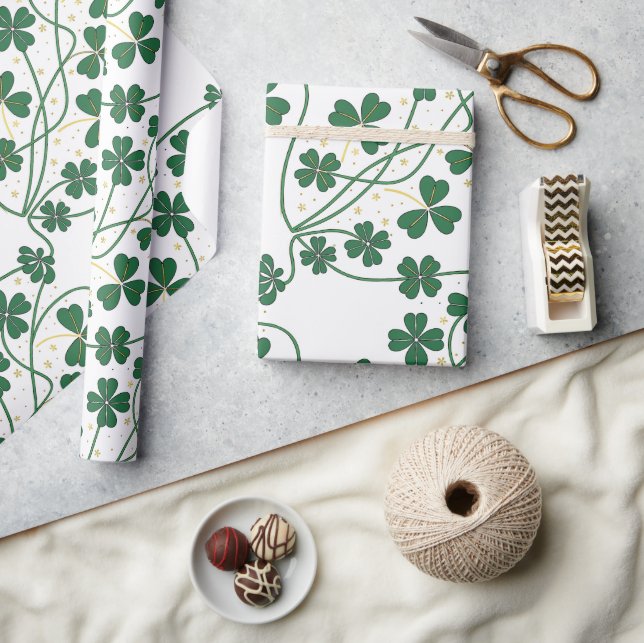 Lucky Clover St. Patrick’s Day Wrapping Paper (Crafts)