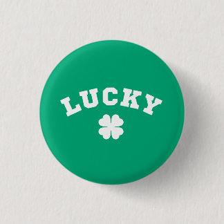 Lucky Clover St. Patricks Day 1 Inch Round Button