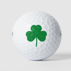 Lucky Clover St Patricks Day Green Shamrock Golf Balls