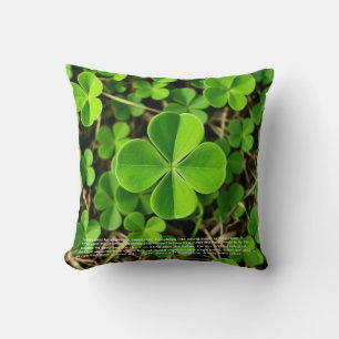 Lucky Clover Throw Pillow
