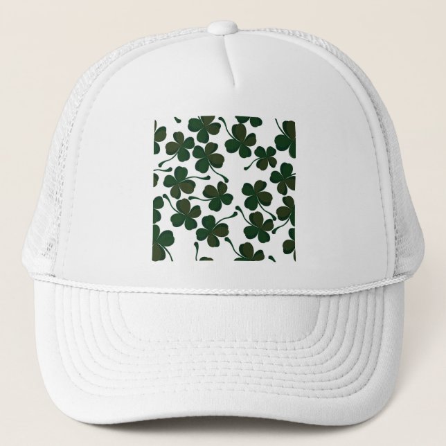 lucky clover trucker hat (Front)