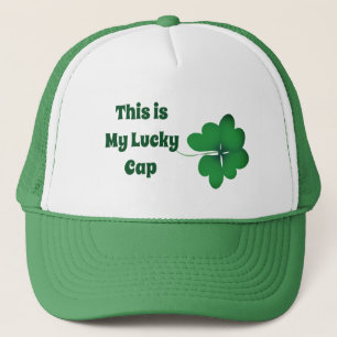 Lucky Clover Trucker Hat with Green Accents