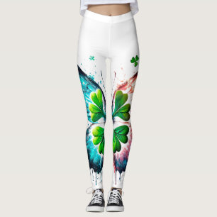 Lucky clover with butterfly leggings