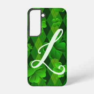 Lucky Clovers Argyle Pattern Irish Luck Samsung Galaxy Case