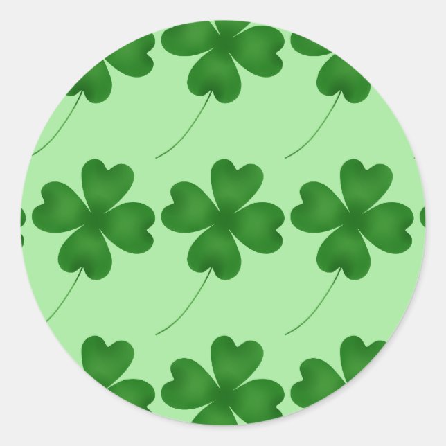 Lucky Clovers Classic Round Sticker (Front)
