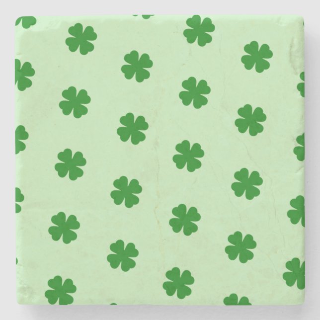 Lucky Clovers Stone Coaster (Front)