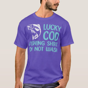 Lucky Cod Fishing Qoute Fisherman Design Fish T-Shirt