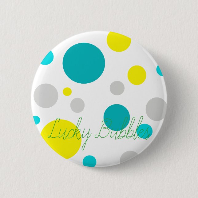 Lucky Colourful Bubbles 2 Inch Round Button (Front)