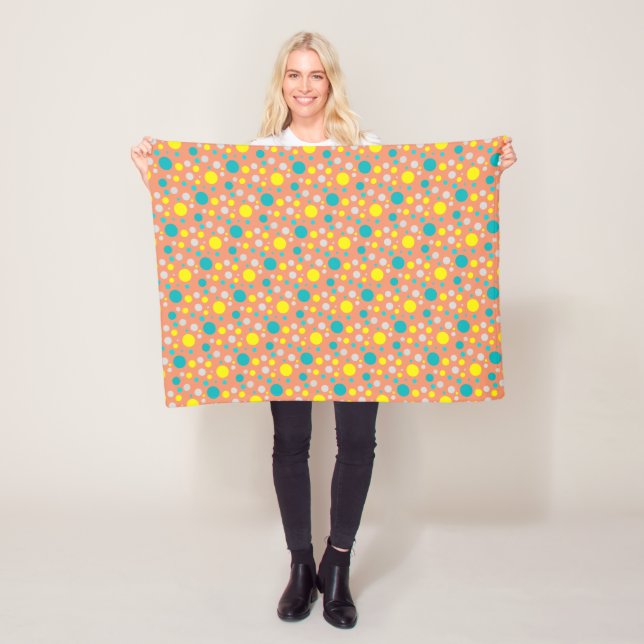 Lucky Colourful Bubbles Fleece Blanket (In Situ)