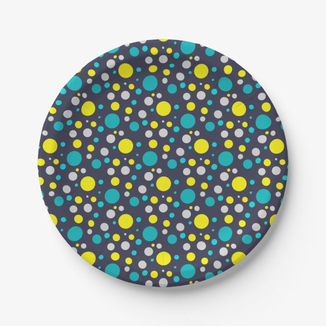 Lucky Colourful Bubbles Paper Plate (Front)