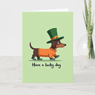 Lucky Dachshund Day Card