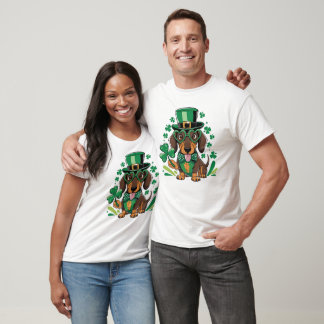 Lucky Dachshund St Patrick's Day Dog T-Shirt