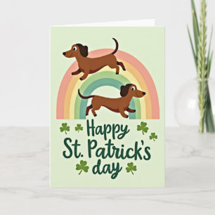 Lucky Dachshunds Rainbow Day Card