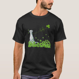 Lucky dalmatian dog Shamrock St Patrick day T-Shirt