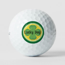 Lucky Day! Customize Shamrock Golf Balls