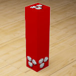 Lucky Dice Wine Gift Box<br><div class="desc">Lucky Dice graphic design. Perfect for casino night, Las Vegas theme, gambler, game night. Bunco and more. Add your own text to personalize with a group name, name, event and more. Change the background colour to fit your own colour style.</div>