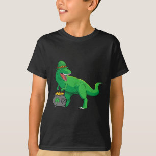 Lucky Dino-saur St Patricks Day Funny T-rex Irish  T-Shirt