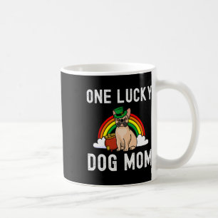 Lucky Dog Mom French Bulldog St Patrick's Day Rain Coffee Mug